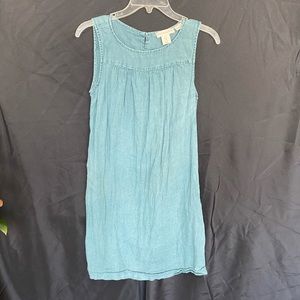 Cynthia Rowley Linen Teal Sheath Dress S EUC